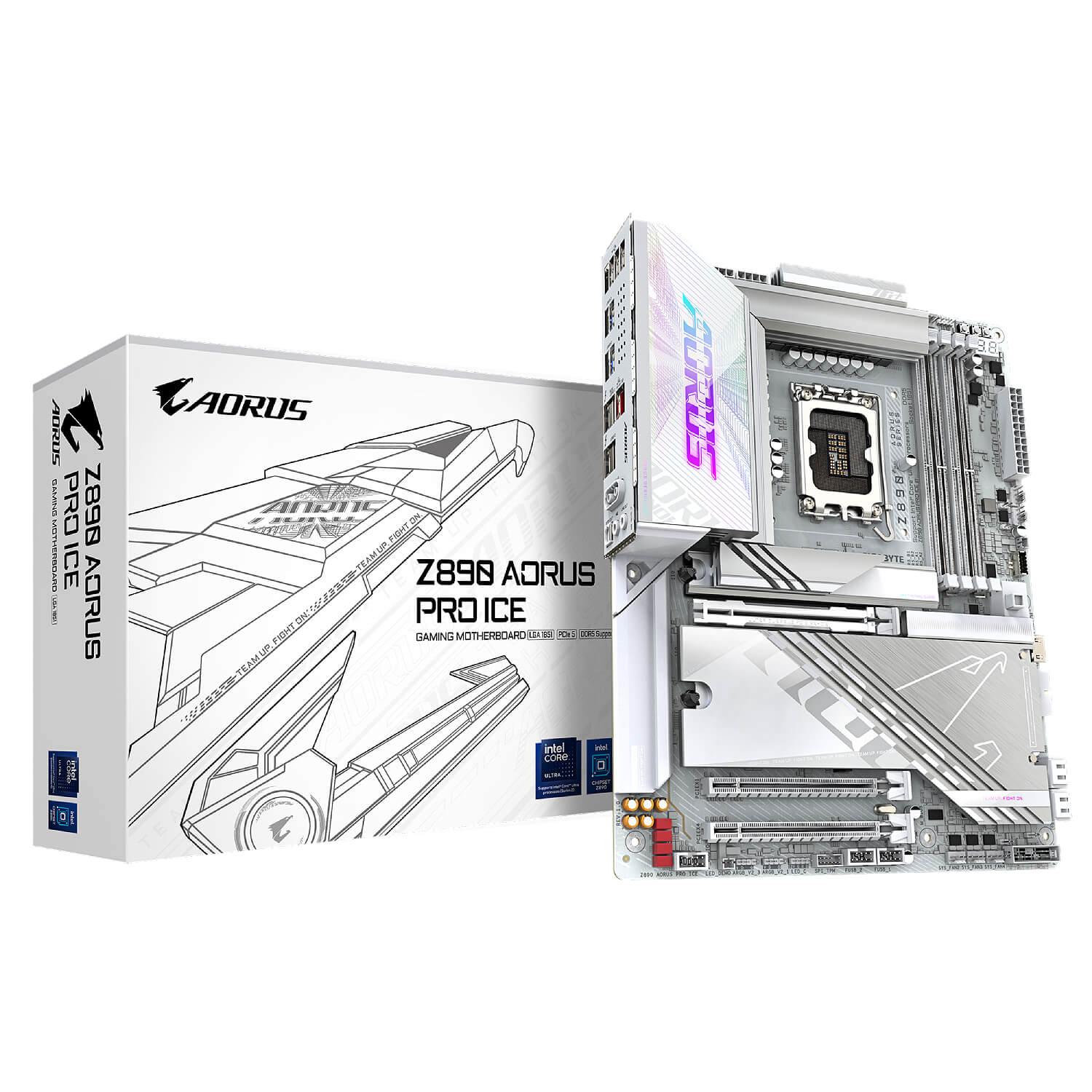 לוח לאינטל דור 15 Gigabyte Z890 AORUS PRO ICE 5GbE ATX LGA1851