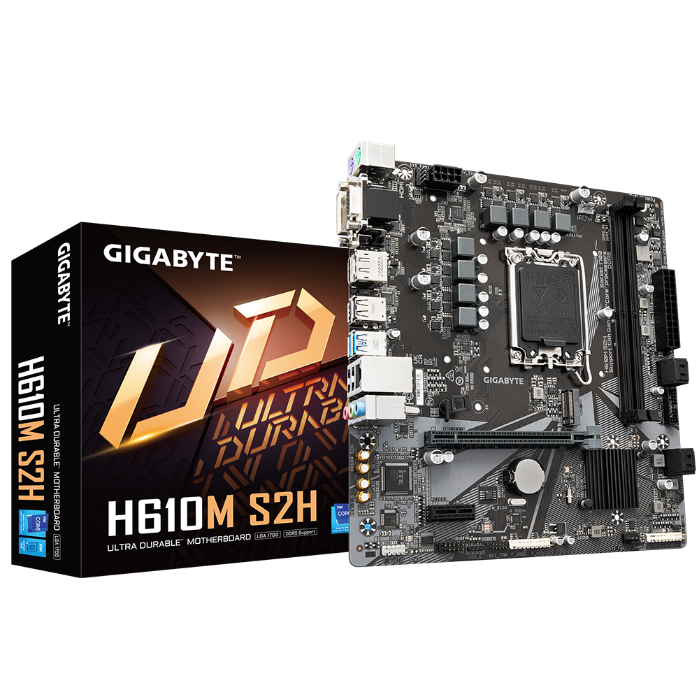 לוח למעבדי אינטל Gigabyte H610M S2H V2 Micro-ATX DDR5 - Cryptech