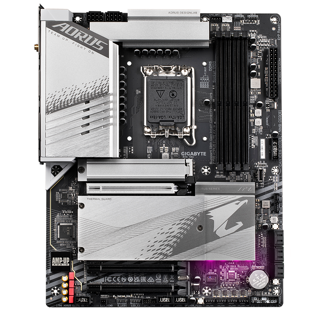 לוח Gigabyte Z790 AORUS ELITE AX-W DDR5 WIFI 6E BT ATX - Cryptech