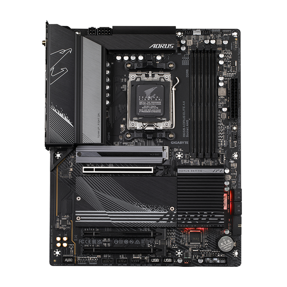 לוח Gigabyte B650 AORUS ELITE AX 1.2 WIFI AM5 DDR5 ATX - Cryptech