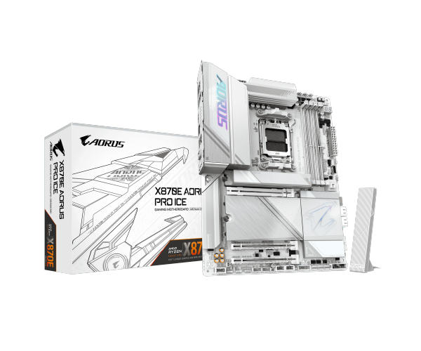 לוח למעבדי AMD Gigabyte X870E AORUS PRO ICE ATX AM5 DDR5 WIFI7 BT