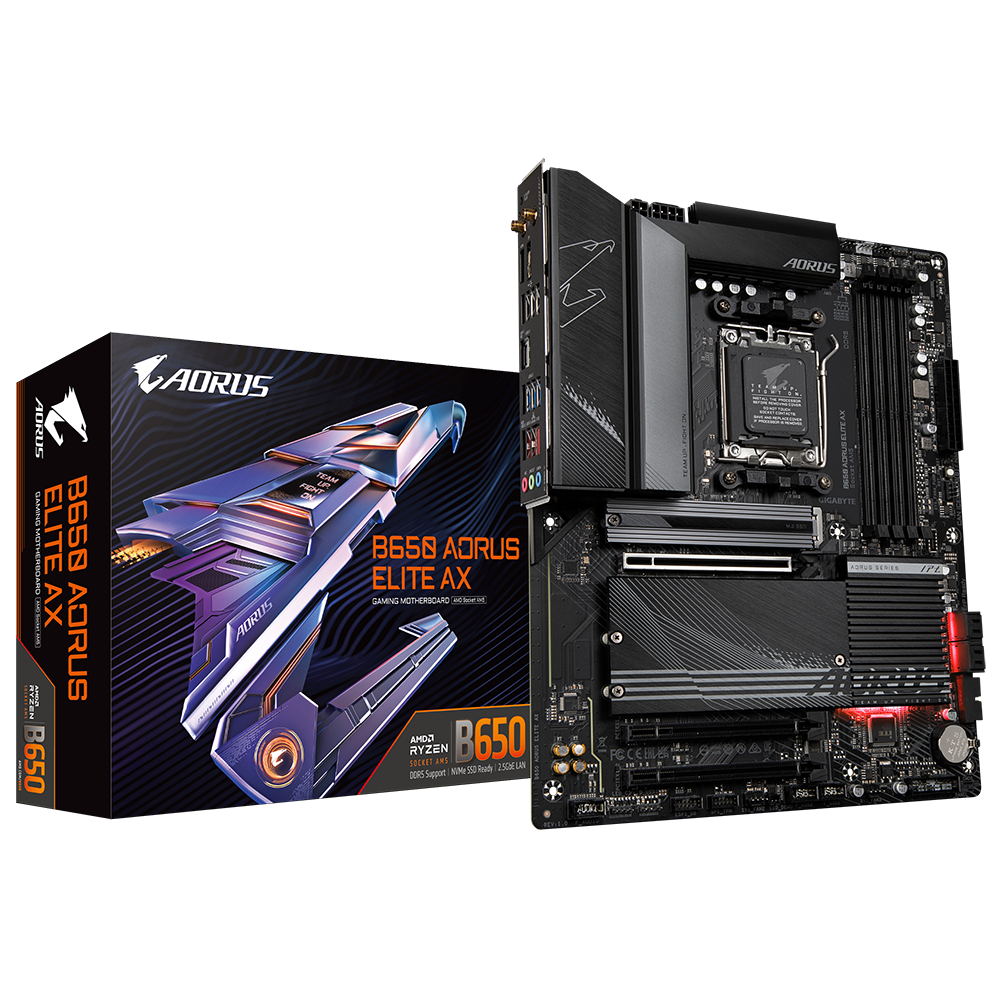 לוח Gigabyte B650 AORUS ELITE AX 1.2 WIFI AM5 DDR5 ATX - Cryptech