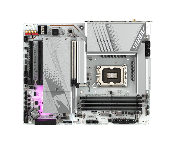 לוח אם Gigabyte Z790 AORUS ELITE AX ICE ATX DDR5 WIFI BT WHITE - Cryptech