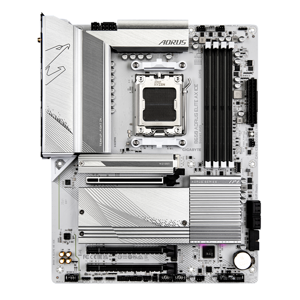 לוח Gigabyte B650 A ELITE AX ICE ATX AM5 WIFI BT PCIE5.0 White - Cryptech