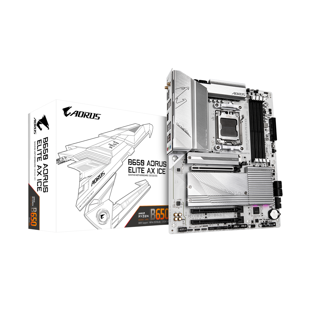 לוח Gigabyte B650 A ELITE AX ICE ATX AM5 WIFI BT PCIE5.0 White - Cryptech