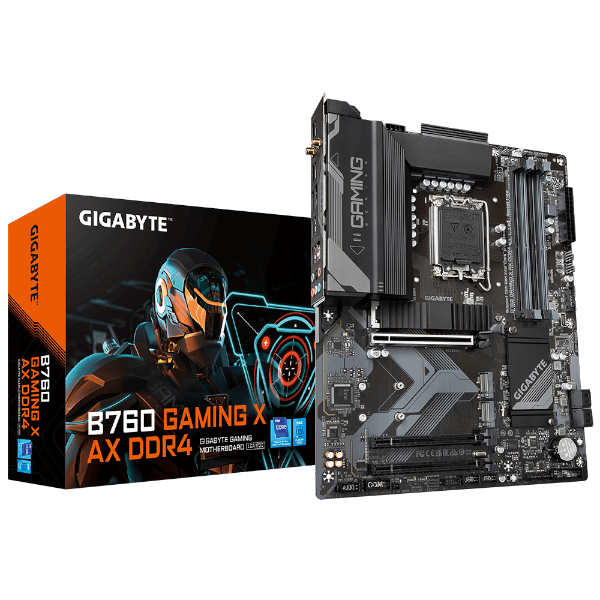 לוח Gigabyte B760 GAMING X AX DDR4 WIFI 6E BT PCIE 4.0 ATX REV1.2 - Cryptech