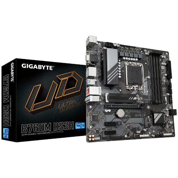 לוח Gigabyte B760M DS3H DDR5 LGA1700 MultiviewX4 Micro-Atx - Cryptech