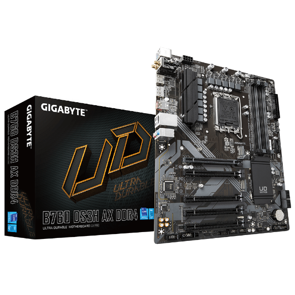 לוח Gigabyte B760 DS3H AX DDR4 1.2 ATX WIFI6 LGA1700 - Cryptech