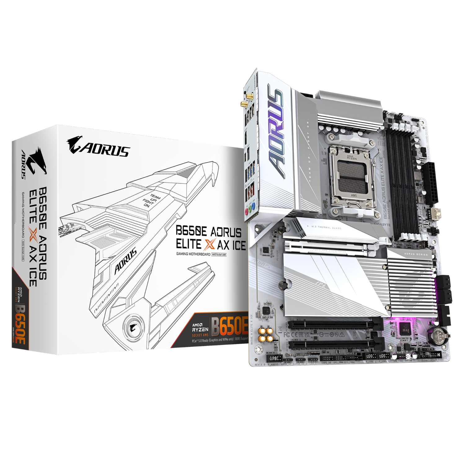 לוח אם Gigabyte B650E A ELITE X ICE ATX AM5 DDR5 WIFI BT White