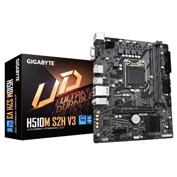 לוח דור 11/10 Gigabyte H510M S2H V3 LGA1200 VGA DVI HDMI - Cryptech