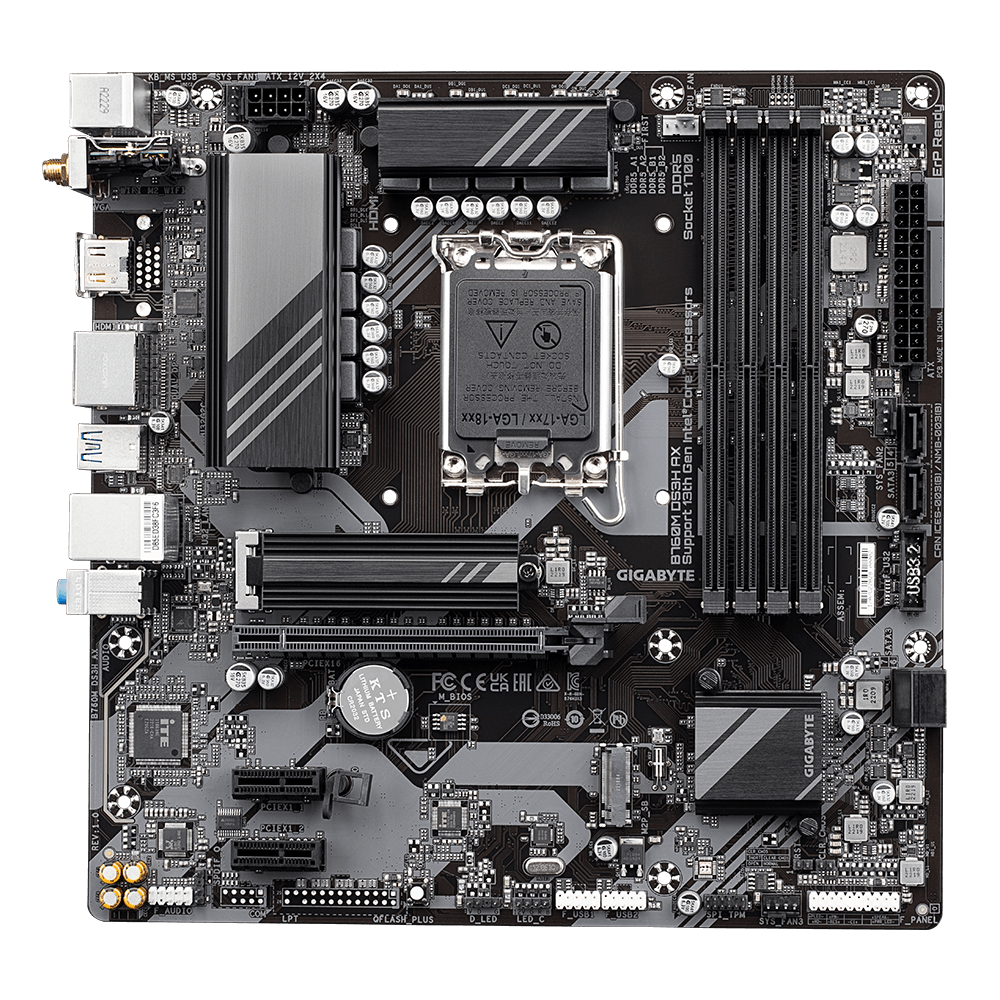 לוח Gigabyte B760M DS3H AX DDR5 Micro-ATX WIFI6 LGA1700 - Cryptech