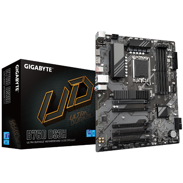 לוח אם אינטל Gigabyte B760 DS3H DDR5 ATX DP HDMI LGA1700 - Cryptech