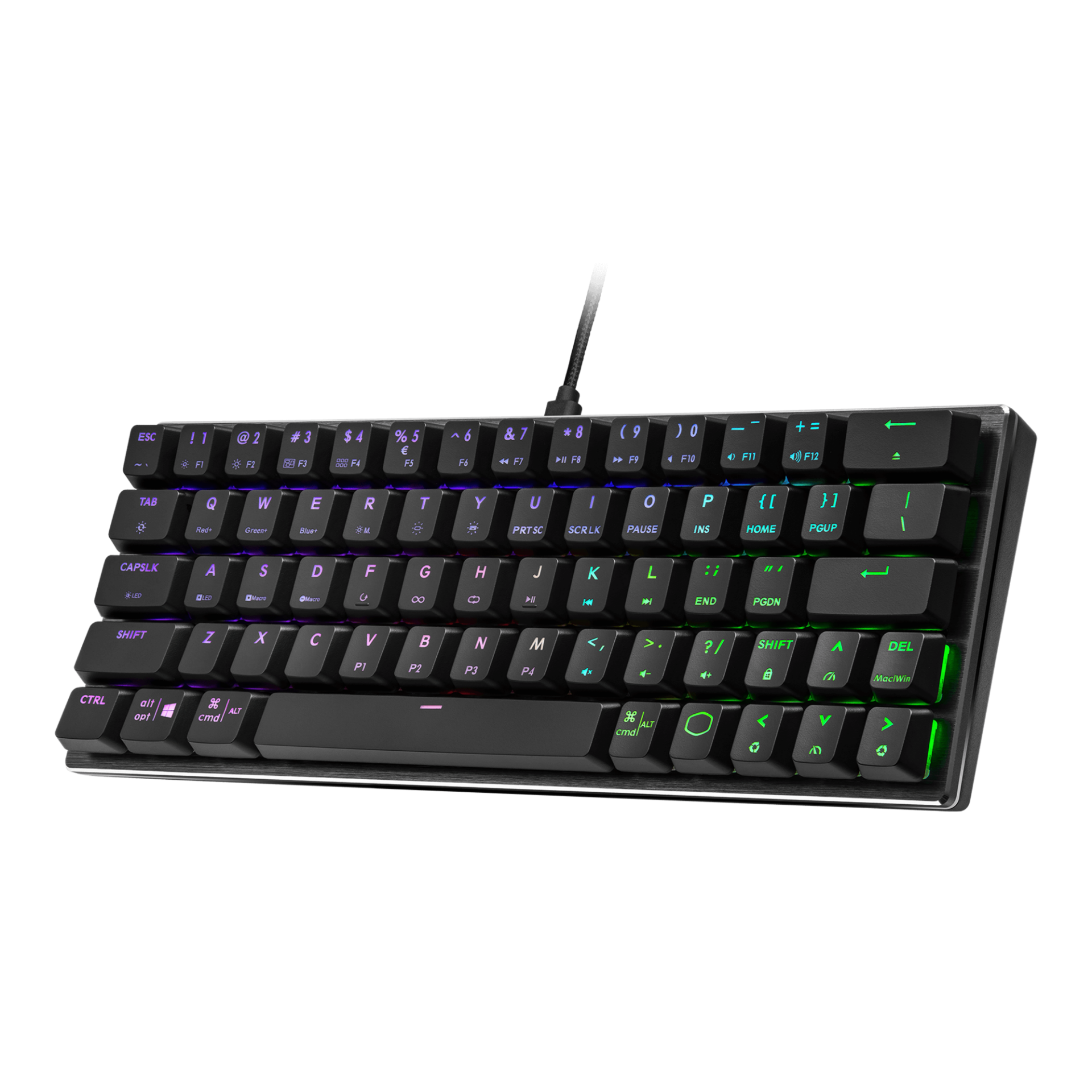 מקלדת למחשב גיימינג COOLERMASTER SK620 BLACK KEYBOARD - SWITH BROWN - Cryptech