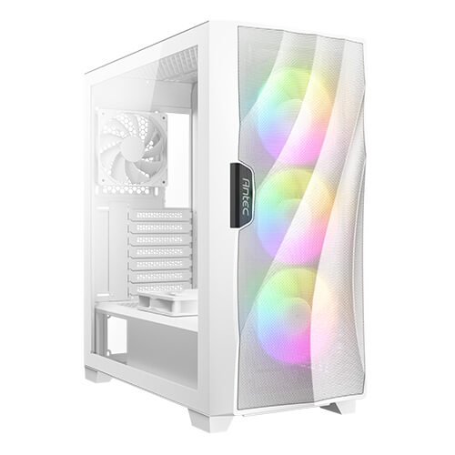 מארז לבן ANTEC DF700 FLUX Tempered Glass RGB Mid tower Black Case - Cryptech