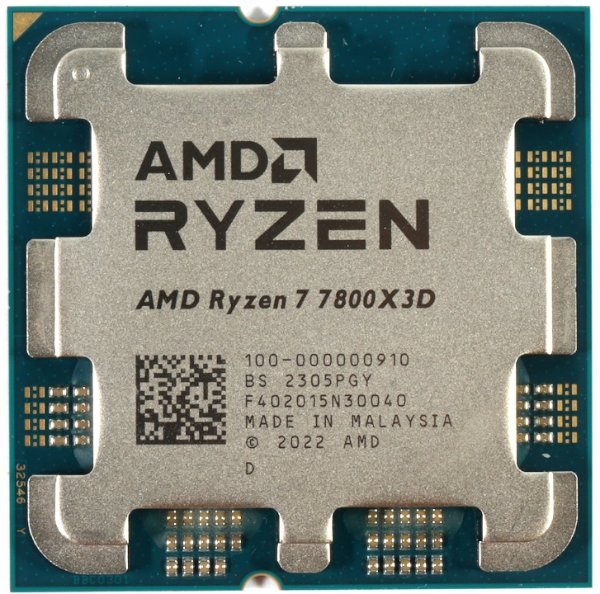 מעבד AMD Ryzen 7 7800X3D Max 5.0 GHZ 8Crs PCIE 5.0 AM5 120W TDP - Cryptech