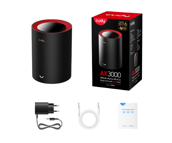 מגדיל טווח Cudy AX3000 Dual Band Wi-Fi 6 Mesh System M3000 1Pack