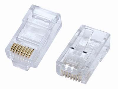 מחבר זכר 50 יח  male Connector RJ-45 Cat 5E - Cryptech