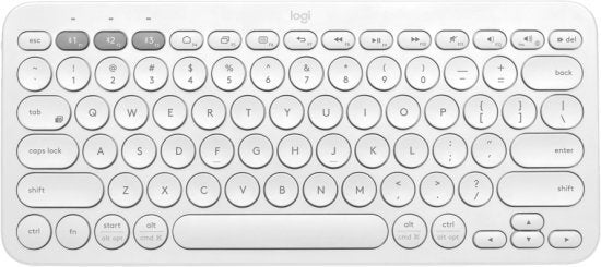 מקלדת עברית אנגלית Logitech K380 BT White - Cryptech