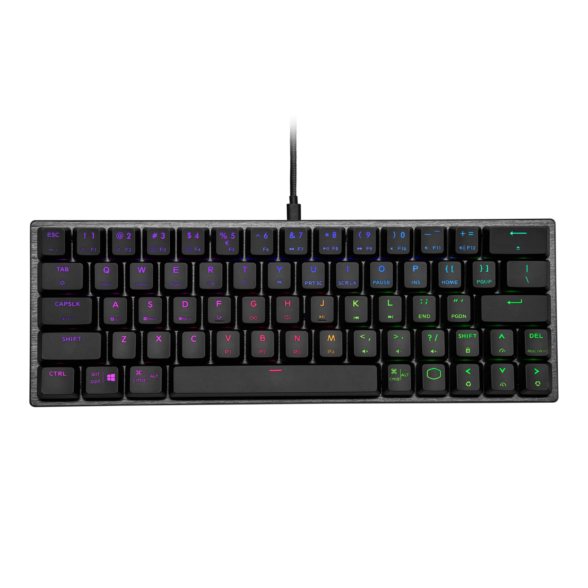 מקלדת למחשב גיימינג COOLERMASTER SK620 BLACK KEYBOARD - SWITH BROWN - Cryptech