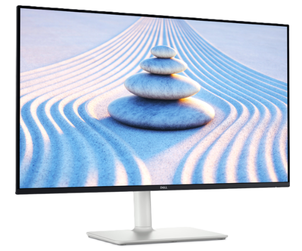 מסך מחשב שטוח לבן Dell 27 FHD IPS 100Hz 4ms Speakers Tilt Pivot