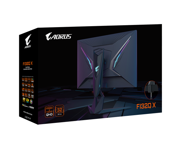 מסך גיימינג AORUS FI32Q X-EK 2k SS IPS 240-270Hz OC 1MS kvm 8BIT