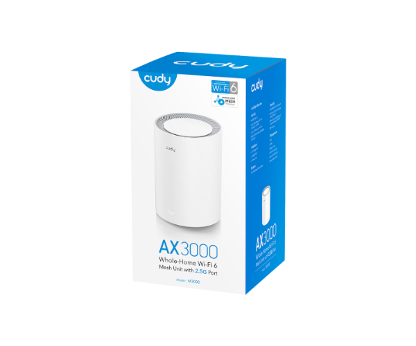 מגדיל טווח Cudy M3000 V2 Dual Band Wi-Fi 6 Mesh System AX3000 1Pa