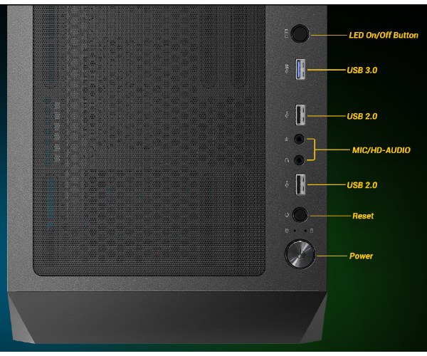 מחשב גיימינג דגם מידנייט I5-12400F | H610M | 16GB | RTX 3060