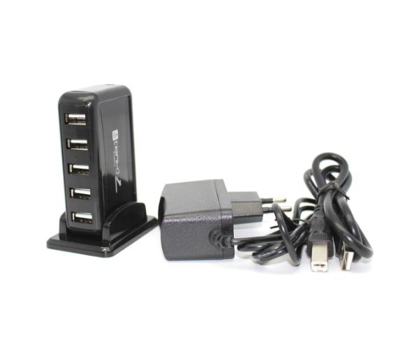 מפצל 7 PORT USB 2.0 אקטיבי כולל חיבור מתח