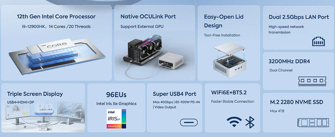 MinisForum NAB9 Plus i9-12900HK 32GB 1TB SSD W11P MiniPC