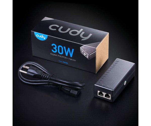 מזרק Cudy 30W Gigabit PoE Injector Adapter up to 100 Meters