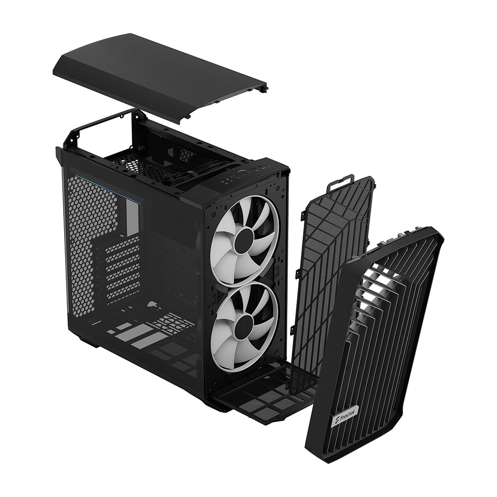 מארז FRACTAL DESIGN TORRENT COMPACT RGB BLACK TG LIGHT TINT - Cryptech