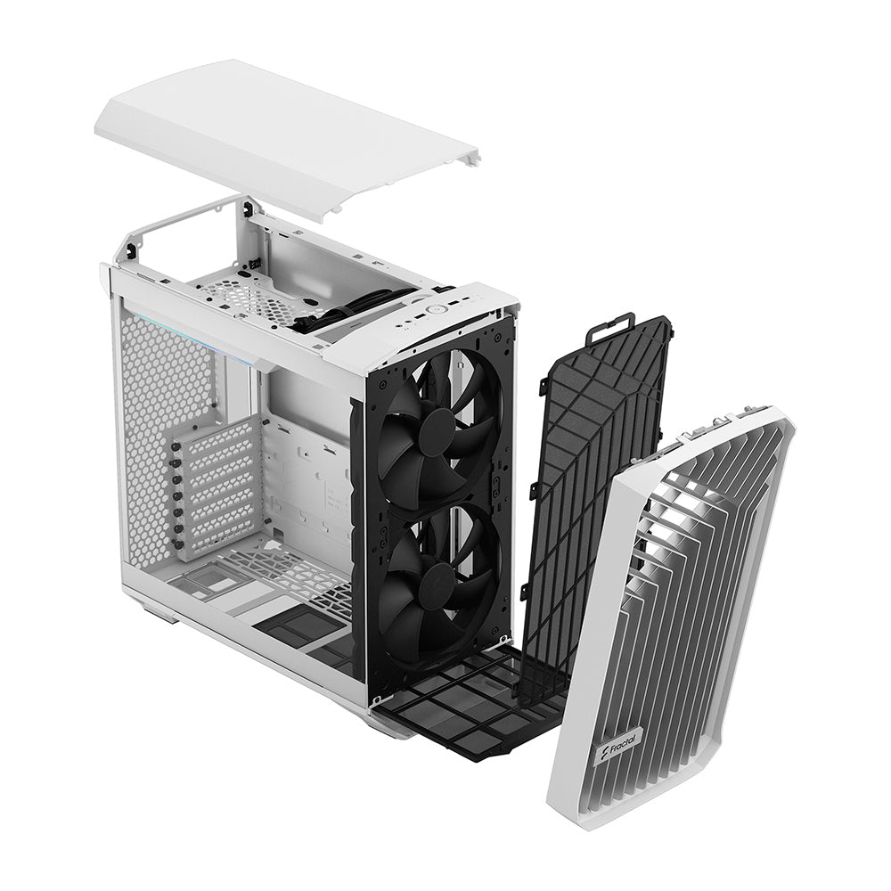 מארז FRACTAL DESIGN TORRENT COMPACT WHITE TG CLEAR TINT - Cryptech