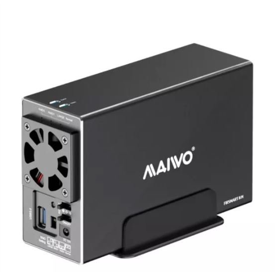 מארז חיצוני  ל-2 דיסקים MAIVO HDD 3.5 DUAL BAY USB3.2 RAID - Cryptech