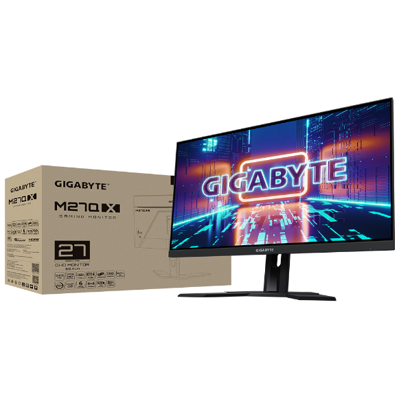 מסך Gigabyte M27Q X 27 2K 1Ms SS IPS 240HZ KVM HDR400 SPEAKERS - Cryptech