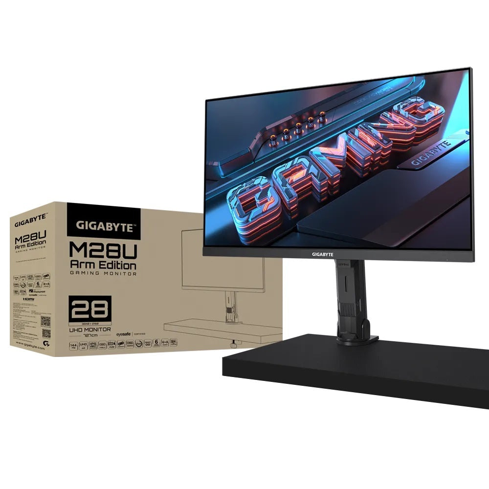 מסך גיימינג GIGABYTE M28U GAMING 28’ IPS UHD 144HZ 1MS ARM EDITION