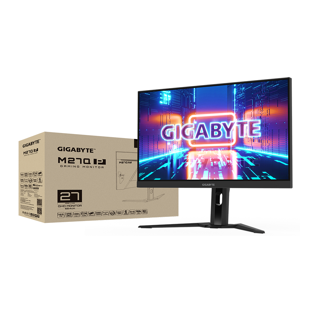 מסך גיימינג GIGABYTE M27Q-P 27’ QHD 170HZ 1MS IPS