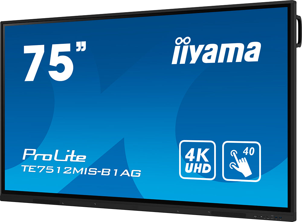 מסך מגע אינטראקטיבי בגודל 75 אינצ’ IIYAMA 75’ PROLITE IPS 40PT TOUCH 4K INTERACTIVE