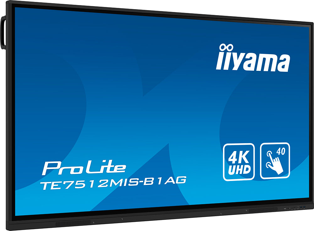 מסך מגע אינטראקטיבי בגודל 75 אינצ’ IIYAMA 75’ PROLITE IPS 40PT TOUCH 4K INTERACTIVE