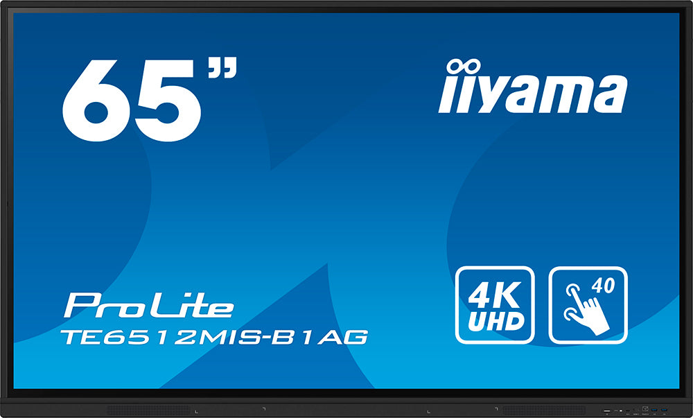 מסך מגע אינטראקטיבי בגודל 65 אינצ’ IIYAMA 65’ PROLITE IPS 40PT TOUCH 4K INTERACTIVE