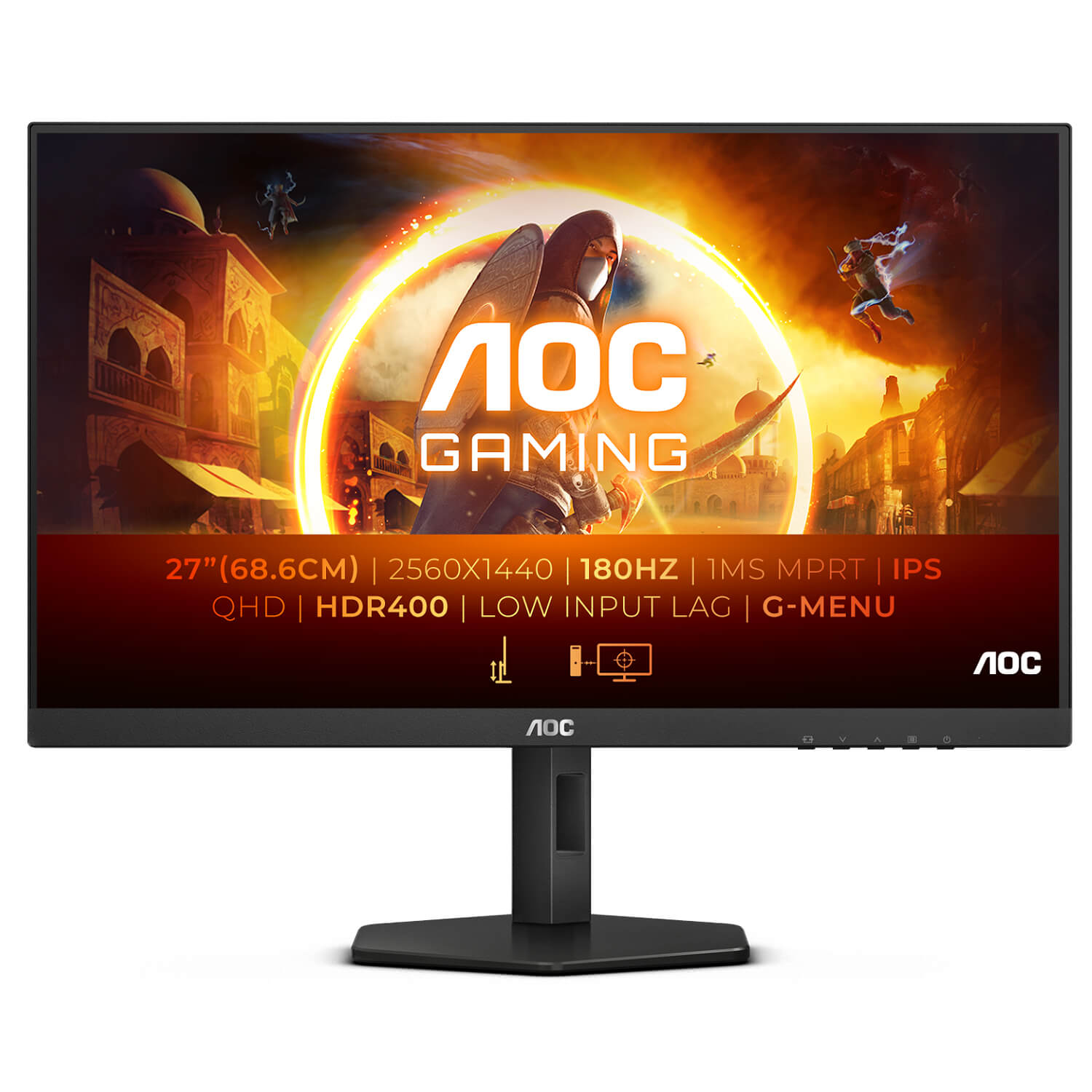 מסך מחשב לגיימינג AOC 27’’ Q27G4X IPS QHD 180Hz 0.5ms