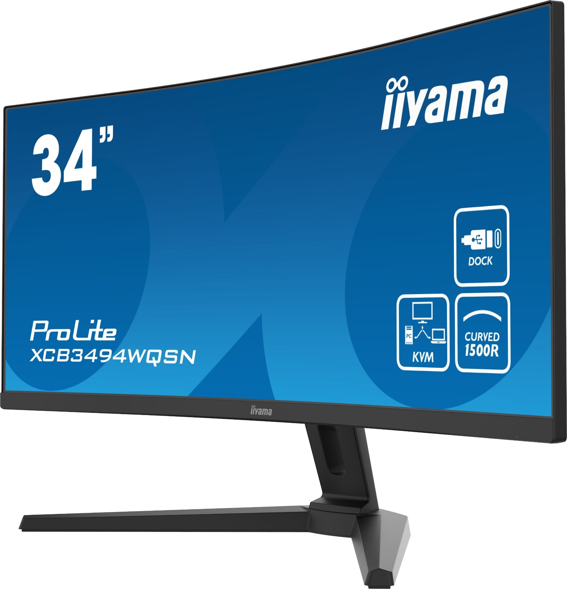 מסך מחשב קעור IIYAMA 34’ PROLITE UWQHD VA WITH USB-C CURVED