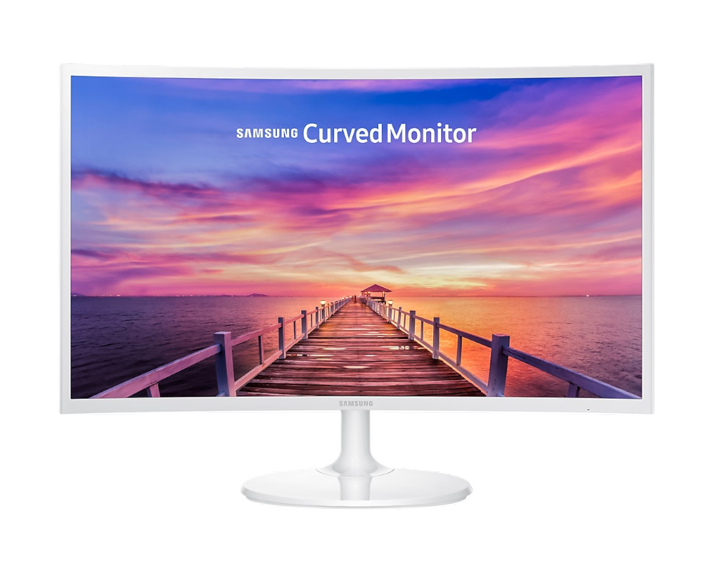 מסך קעור לבן Samsung C27F391FHR FHD VA HDMI VGA 4ms - Cryptech