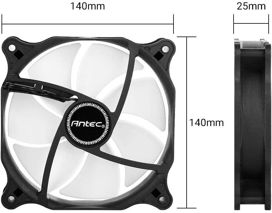 מאורר למארז Antec 140mm Case Fan 3-pin Connector Bulk F14 Series - Cryptech