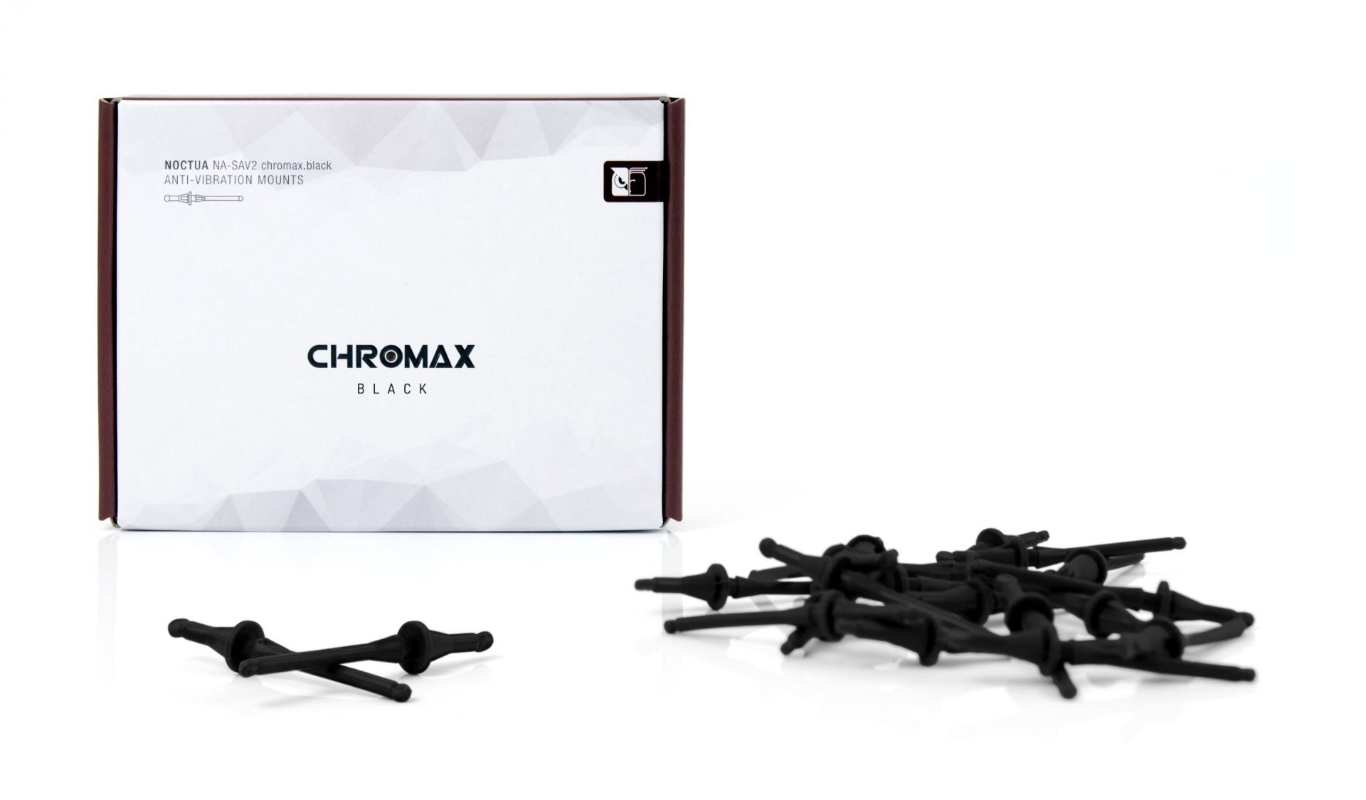 NOCTUA NA-SAV2-BLACK CHROMAX.BLACK ANTI-VIBRATION MOUNTS ( SET 20 UNITS) BLACK - Cryptech