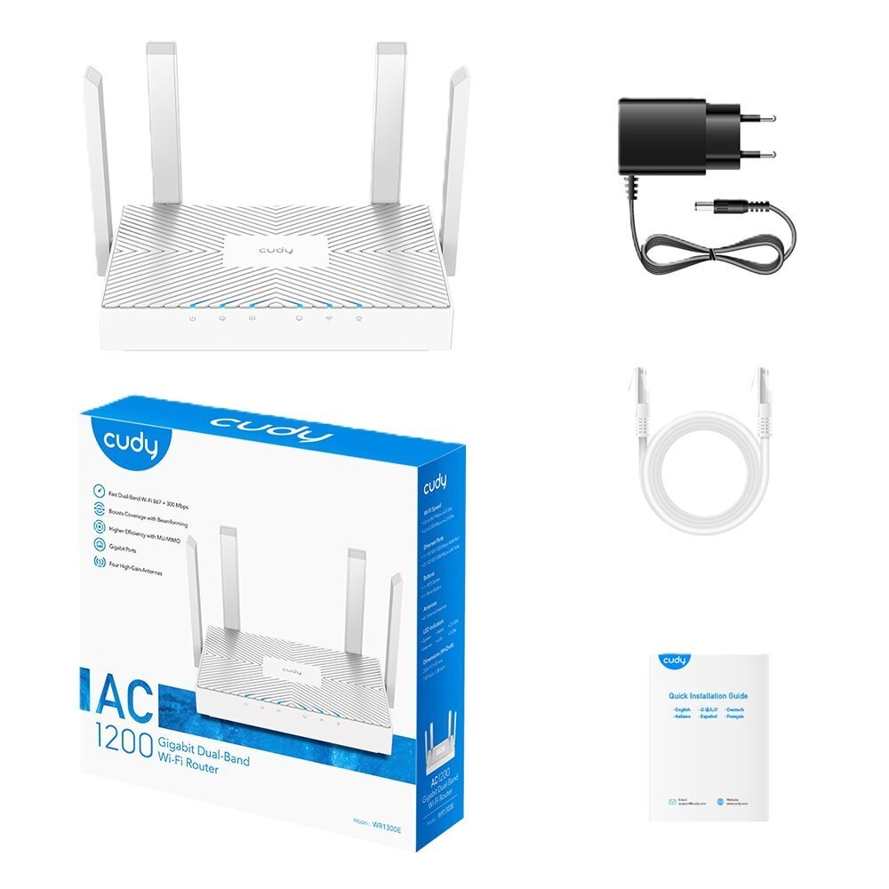 נתב אלחוטי Cudy WR1300E-IL AC1200 Router/Access Point/Repeater - Cryptech