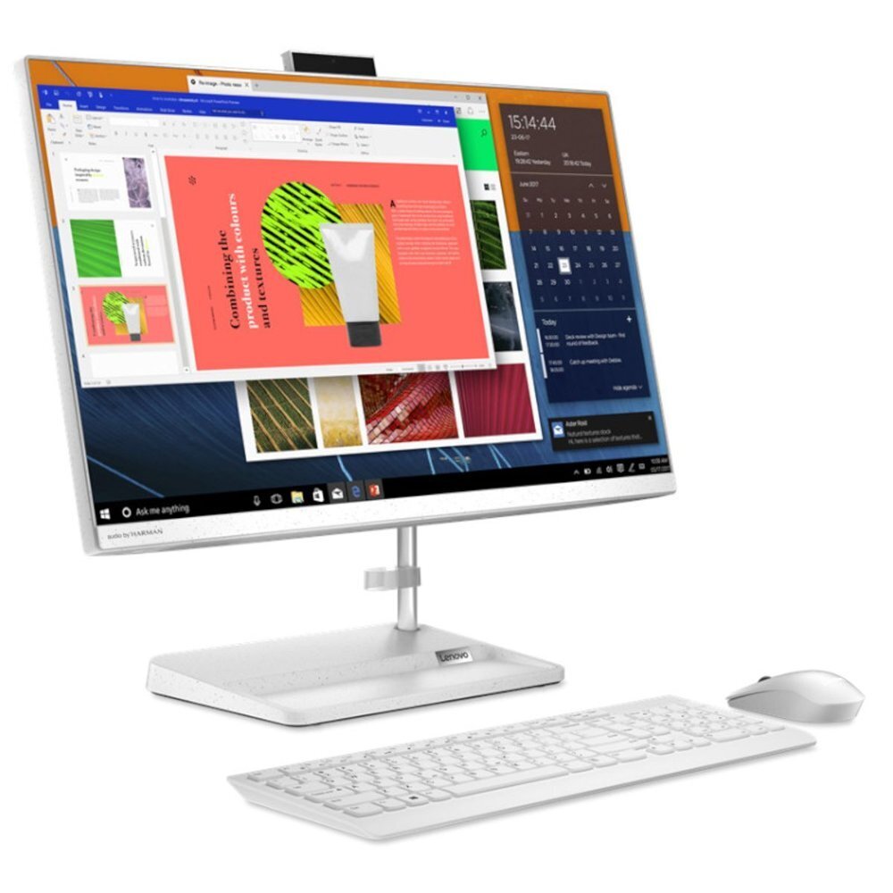 נייח LENOVO AIO 3 i5-12450H 8GB 512Nvme gen4 23.8 FHD DOS WHITE - Cryptech