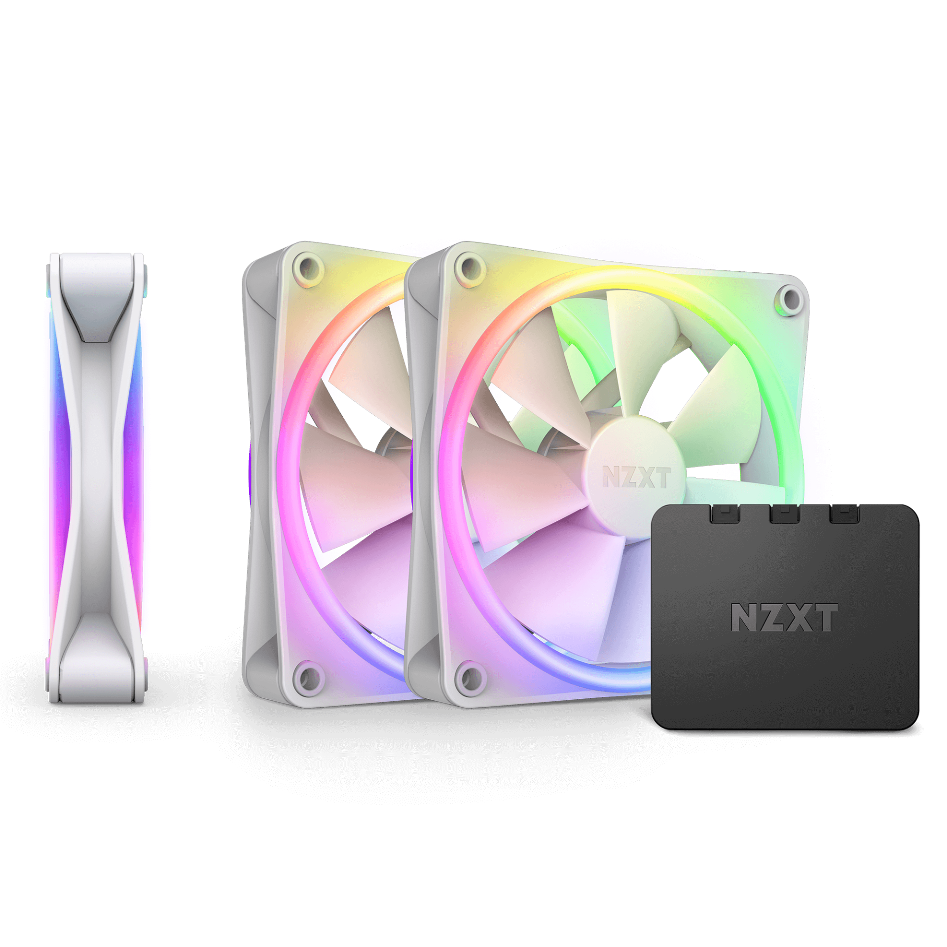 NZXT F120 RGB DUO TRIPLE PACK WHITE 3-FANS - Cryptech