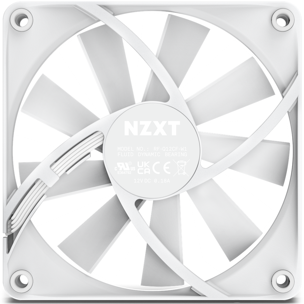 NZXT F120Q 120MM QUIET AIRFLOW WHITE FAN - Cryptech