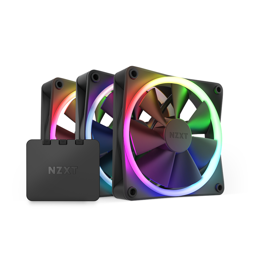 NZXT F120RGB 120MM RGB BLACK TRIPLE PACK FANS - Cryptech