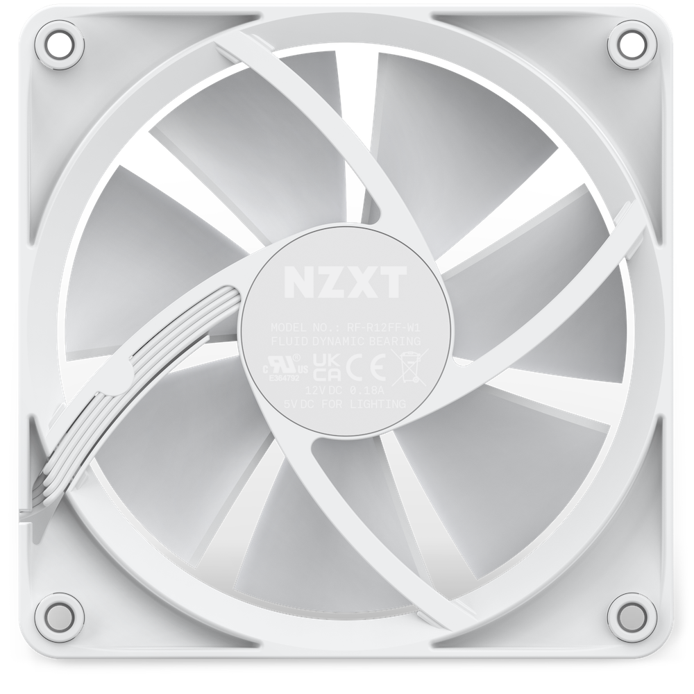 NZXT F120RGB 120MM RGB WHITE FAN - Cryptech